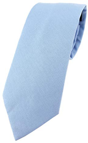 TigerTie Designer Krawatte in Unicolor einfarbig - 100% Baumwolle - Krawattenbreite 7,5 cm