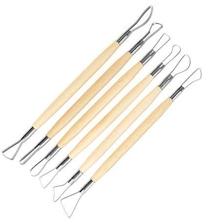 6 piezas de barro raspador de arcilla de cerámica herramienta de escultura de arcilla herramientas de modelado para esculpir suministros de arte