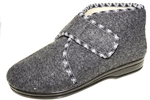 APREGGIO Pantoufles Hiver Femme – Chaussons Chauds en Feutre – Confortables – Noir – 36