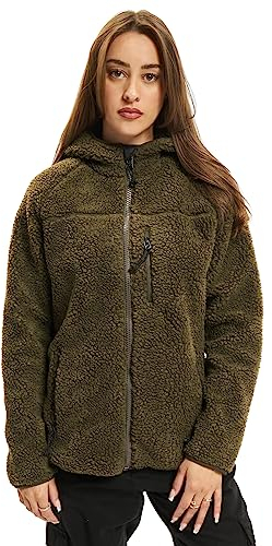 Brandit Women Teddyfleece Jacket Hooded, Farbe: olive, Größe: XL