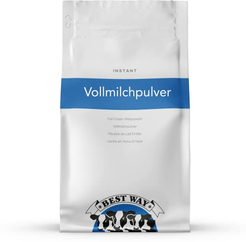 Best Way Instant Vollmilchpulver 25 KG | Lange haltbar | Schnell und einfach Milch herstellen (nur Wasser hinzufügen) | Vielfältige Anwendungsmöglichkeiten| Immer milch im haus
