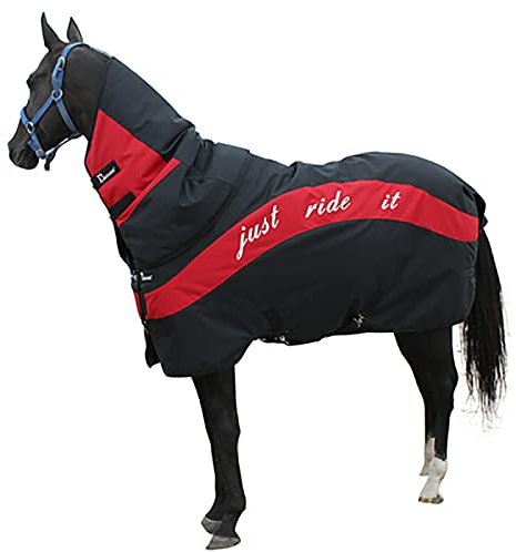 BNALU Abschwitzdecke fürs Pferd ist atmungsaktiv Transportdecke Weidedecke Winterdecke Winterbaumwolle Weich und warm Reitausrüstung Outdoordecke (Size:150CM,Color:Schwarz)