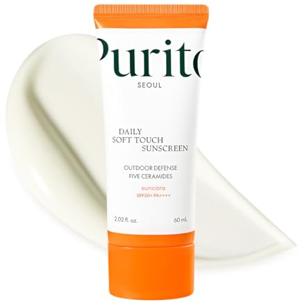 PURITO Protector solar diario de tacto suave 60 ml / 2,02 fl. onz. SPF 50+ PA ++++ ingredientes seguros, amplio espectro, calmante, calmante, vegano, libre de crueldad animal