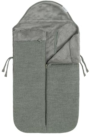 Baby's Only - Gestrickte Fußsack Buggy Hope - Gefütterte Fußsack Kinderwagen - 98x52 cm - für Jungen und Mädchen - Urban Green