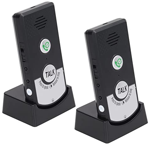 Pyhodi Wireless Home Intercom System for Elderly, Smart Voice Intercom, Two-Way Communication Caregiver Pager Nurse Calling System for Patient, Senior, Disabled, Nursery, Pregnant
