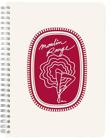 Clairefontaine 812434C Spiralbuch A5 74 Blatt liniert Moulin Rouge