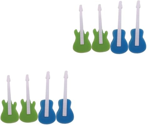 GLEAVI 8pcs Long Handle Cup Guitar Shaped Cleaning Sponge for Bottles Mugs Reusable Easy to Wash