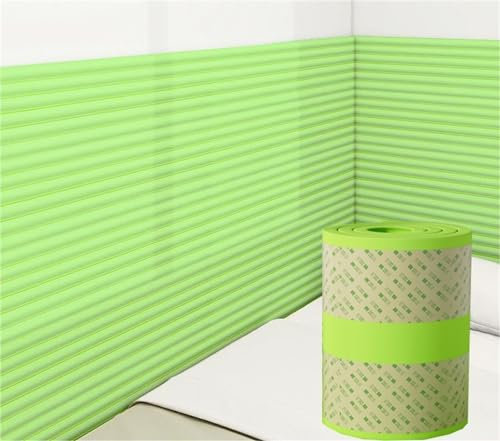 GZGLZDQ 3D Paneele Wand Selbstklebend, Kantenschutz Schaumstoff Selbstklebend Wandkissen, Wandpaneele Gepolstert für Tischkantenschutz Ecken Kantenschutz (Color : Green, Size : 20 cm x 2 m 2pcs)