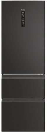 Haier 3D 60 Series 5 HTW5618DNPT - Frigorífico Combi, WIFI, Botellero, Cajones Direct Access, Direct Flow, 360L, MyZone Pro, HumidityZone, Total No Frost, An 59,5cm, Motor Inverter, LuzLED, Negro