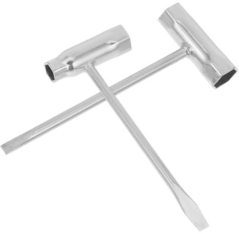 NULYLU 2pcs T-Wrench Spanner Tool Spark Plug Socket Wrench Thickened 18cm 19cm Length for Chainsaw Adjustment Lawn Mower Repair Tool Kit