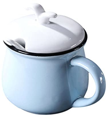 tarros de navidad， Tarros de especias, azucarero europeo de Color sólido con tapa, bonito tarro de almacenamiento, azucarero de porcelana con cuchara, salero pequeño(Light Blue)