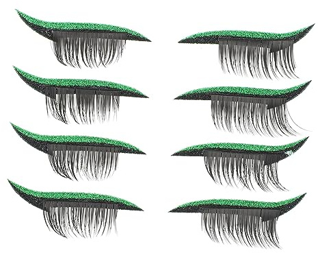 FRCOLOR 4 Pares Delineador De Ojos y Pestañas Postizas De Cintas Para Párpados Pegatinas Para Delineador De Ojos Calcomanías Brillantes Herramienta De Maquillaje Para Uso Nocturno