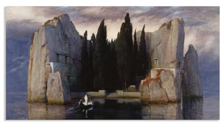 Hau3sh3a Riproduzioni su Tela Quadri Famosi,L'isola dei morti,Quadro su Tela Canvas Stampe da Parete Riproduzione Poster e Stampe Decorative Per Salotto100x50cm(40x20in) Senza cornice