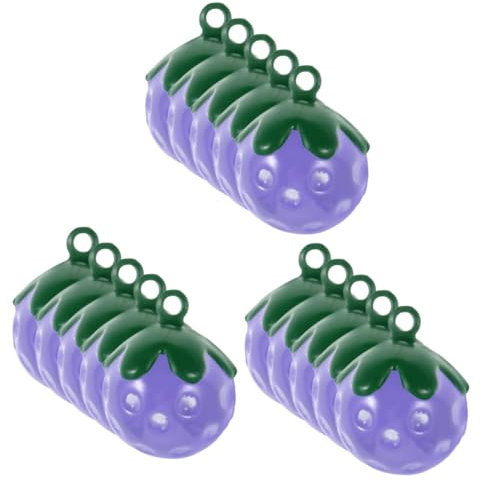 Lurrose 3 Sätze Kupfer Hundeglocke Hundeklingel Hundegebell Katzenglocke Glöckchen Für Hundehalsbänder Hund Glocke Halsband Plüsch Halskettenanhänger Mini-Glocken Violett 5 Stück * 3