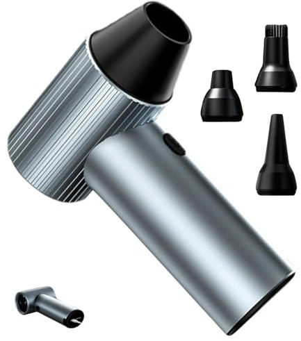 Spolverino ad aria ricaricabile, 90000 giri/min, per rimuovere pioggia e neve all'aperto, con motore brushless e ventola turbo portatile con 3 ugelli