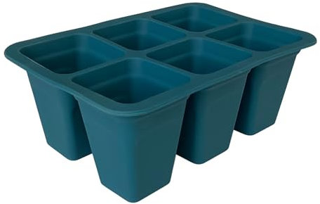 Zimmergewächshaus Anzuchtkasten,Mini Gewächshaus Anzuchtset, Wiederverwendbar Setzling Starter Tabletts, Treibhaus Kunststoff Anzuchtschalen mit Belüftung für Pflanze (Blau)