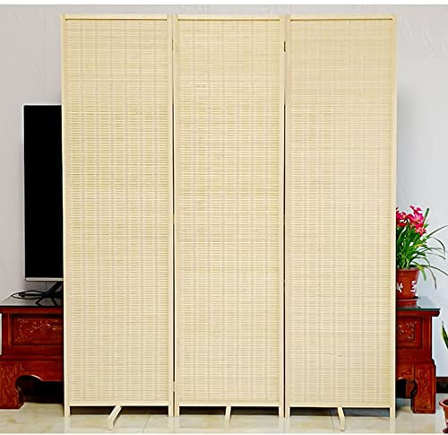 Paravento divisorio in bambù ultra alto, 180 cm, privacy per cambiare vestiti, balcone, garage, divisorio retrattile in stile cinese/giapponese, perfetto per decorare la casa