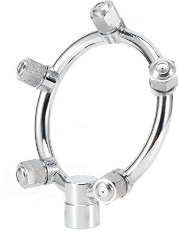 KIMISS Buse de Brumisation Réglable pour l'irrigation du Jardin - G1 / 4 Femelle Feme Trecle Atomizer Sprinkler avec 5 Têtes pour Une Humidification et Un Refroidissement Efficaces