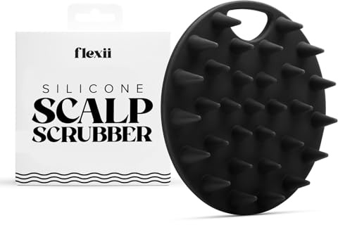 flexii® Silicone Scalp Massager - Premium Scalp Scrubber & Shampoo Brush, Exfoliating Scalp Brush, Head Massager, Reduce Dandruff & Promote Hair Growth for Men & Women