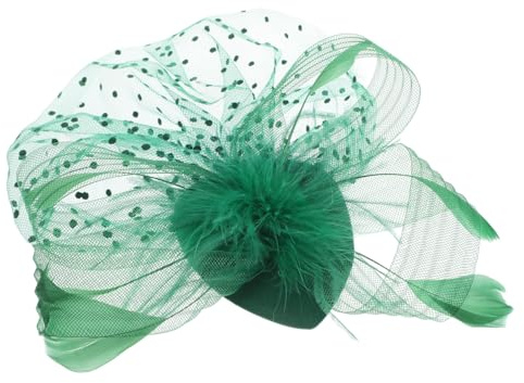 Gatuida Coiffe Médiévale avec Voile Voile Résille et Fascinateur à Perles Fleuri Accessoire de Cheveux Rétro Coiffe pour Thé et Pâtisserie Pinces à Cheveux