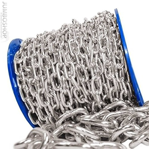 Seilwerk STANKE 10mm 10m Rundstahlkette kurzgliedrig Rolle Stahlkette verzinkt Eisenkette