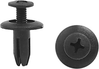 sourcing map 20pcs Noir Voiture agrafes retenue Porte Garniture Fixation Rivet Convient à 6mm diamètre Trou