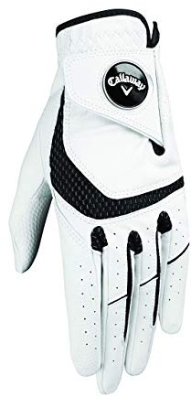 Callaway Herren Syntech Rechte Hand Golfhandschuh (2019 Version), Mittel/Groß, Weiß/Schwarz