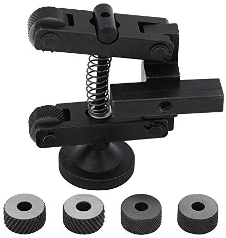 Rändelwerkzeughalter - Lineares Rändelwerkzeug Einstellbare Drehmaschine Lineares Rändelwerkzeug-Set Lineares Rändelwerkzeug Drehmaschine mit 4 Rädern Doppelrad-Rändelwerkzeug