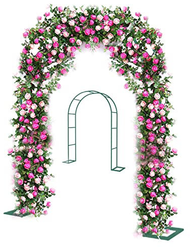 Rosenbogen Stabil Torbogen, Gartenbogen, Torbogen Rankgitter, Rosen-Kletterrohr-Stützrahmen, stabile Basis, wetterfest, einfache Installation, Innen- und Außendekoration ( Color : Green , Size : 200x2