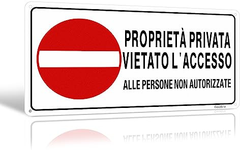 Señal de propiedad privada prohibido el acceso a personas no autorizadas, 30 x 15 cm, aluminio, apto para interior y exterior