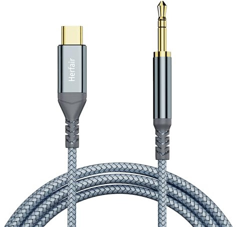 Aux to USB C,Type C to 3.5mm Audio Jack Cable Extension Cord for Car Stereo,Headphone,Speakers Compatible with Samsung Galaxy S21 S20 Ultra Note 20/10, iPad Pro, Huawei 1.2M (Aux to USB C 1 Pack)