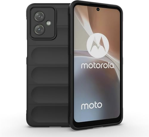ZZHAO Funda Silicona Líquida para Motorola Moto G54 5G con Protección Antigérmenes, Carcasa Antichoque de Grado Militar con Revestimiento de Microfibra Suave, Negro