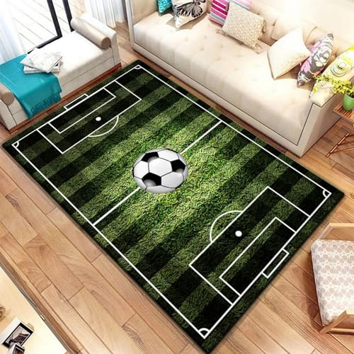 Kinderteppich Fußballsport-Fußballliebhaber - Kurzflor Teppich Kinderzimmer Spielteppich Antiallergen Und Extra Weich - Babyzimmer Teppiche Für Junge Und Mädchen Babyteppich 120 X 180 cm -9R9Q0I1