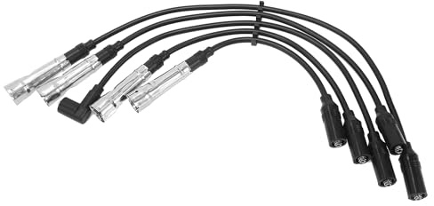 QUARKZMAN Zündkabelsatz für VW Golf III 1.8 (1991-1998) 5 Stück | Für Audi 80 Notchback 2.0 (91-94) 66 kW, 059998031, Hitzebeständiges Silikonmaterial, Nickelkern