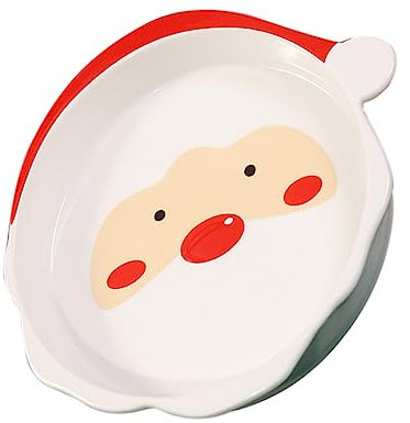 Mikinona Keramik Teller Weihnachten Santa Form Platte 8 Zoll Weihnachten Decor Geschirr