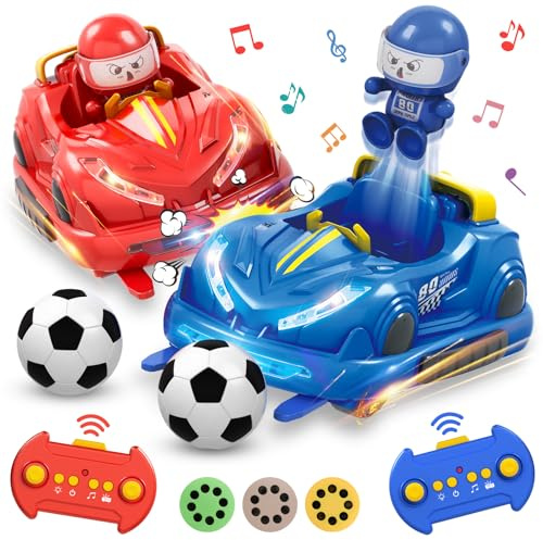Eltern-Kind-Interaktives Spiel Fernbedienung Rennwagen Set, Kampfmodus Stoßstange Auto mit LED-Leuchten und Soundeffekten, Geeignet und Geburtstagsgeschenke für Kinder im Alter von 6-12 Jahren