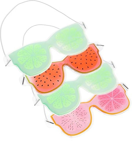 IWOWHERO 4stücke Gel-eis-augenmaske Schöne Junge Mädchen-augenmaske Wiederverwendbare Augenmaske Kühlende Augenabdeckung Bequeme Eisbeutel Für Augen
