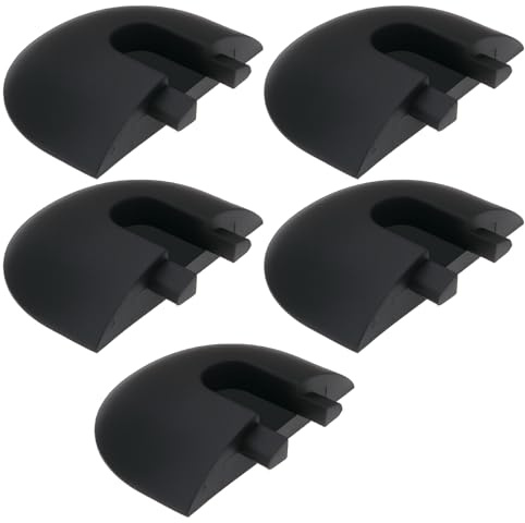 Micro Traders 5PCS Airline Rail End Cap Insertion Cap 44x10.8mm Apply to The End of L Track Semi-Circular Shape End Fittings for Track Systems for Aircraft Drones Black