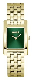 BOSS Zwei-Zeiger-Quarzwerk-Uhr für Damen Kollektion Lucy mit Goldfarben Edelstahlarmband - 1502785