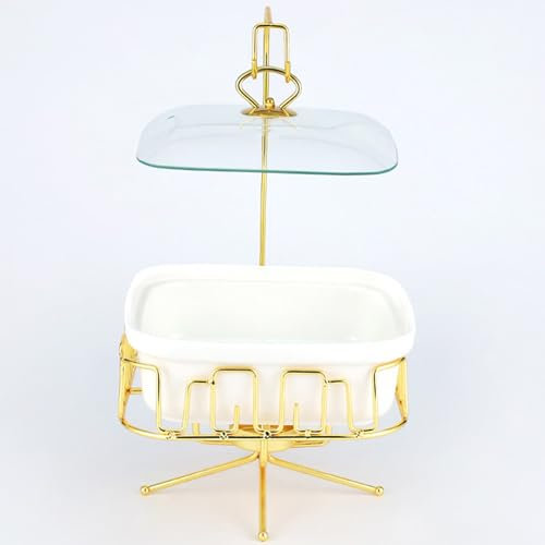 Juego de utensilios para calentar bufé con bandeja de té, hornillo de bufé de cerámica con tapa colgante, juego de freidora de bufé, mesa de comedor y equipo de bufé más cálido, bufé de cate