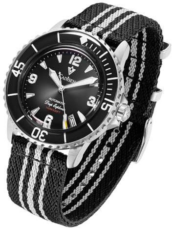 CADISEN Automatik Uhr Herren Mineralglas 100M Wasserdicht Armbanduhr Beiläufig
