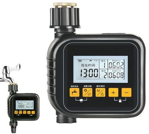 ORDINATEUR D'IRRIGATION - Minuteur D'EAU Pluie De Pluie | Arroseur Automatique Pour Tuyau De Cour, D'irrigation De Baisse À Batterie Avec Écran LCD Pour Jardin Patio Pelouse