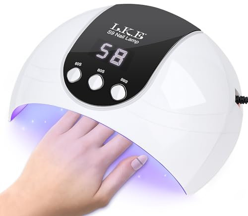 UV Lampe für Gelnägel, 54W UV Lampe Nägel mit 3 Timern und LCD Display Auto-Sensor USB-Ladung, Geeignet für Alle Gel, Tragbare für Heim und Nagelstudio