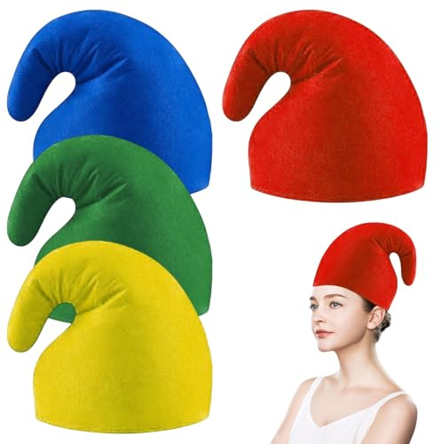 Erwachsenen-Kostümhaube 4 Farben, 4-teiliges Cosplay-Zubehör für Karneval, Theater und Festveranstaltungen, Maße 28×31 cm