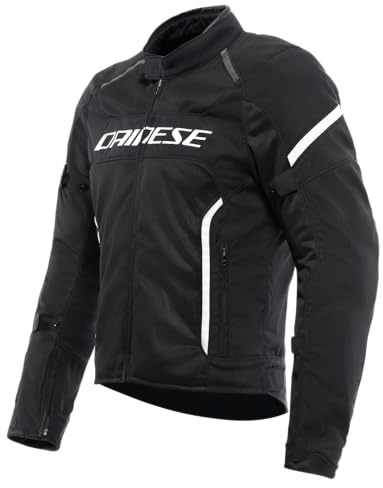 DAINESE - Air Frame 3 Tex jacka sommar motorcykeljacka i tyg med vindtätt foder, svart/vit, 50