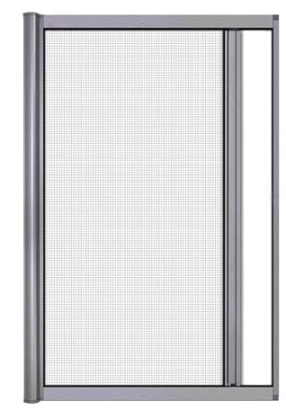 Puerta mosquitera plegable invisible – Puerta corredera retráctil con tira silenciosa, panel telescópico transparente para interiores (56 x 99 cm) – Fácil instalación, protección contra insectos y ct