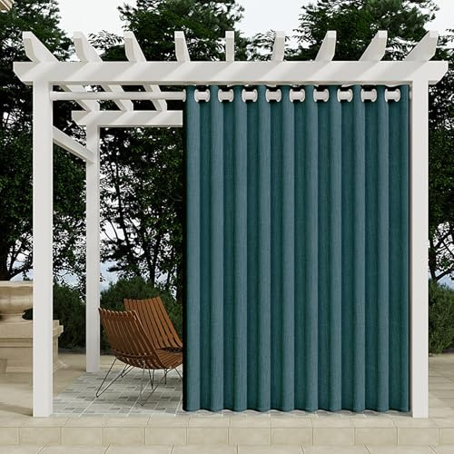 Tende impermeabili per esterni, oscuranti, termiche, con occhielli, per la privacy, per balcone, giardino, padiglione, facili da installare, disponibili in grigio chiaro (larghezza: 2-5 m)