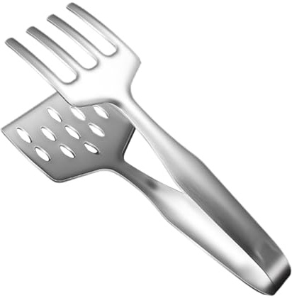 Mxshc Pinzas de acero inoxidable para parrilla | Pinzas de servir para parrilla al aire libre, herramientas ergonómicas de cocina, accesorios de parrilla para el hogar, barbacoa, restaurante, camping