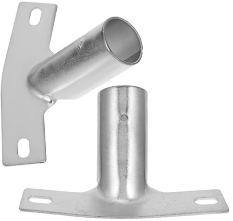NULYLU 2pcs Metal Broom Handle Bracket Connector for Poles, Push Broom Head Mounting Clamp Replacement Tips, Compatible with Extension Poles for Household Cleaning