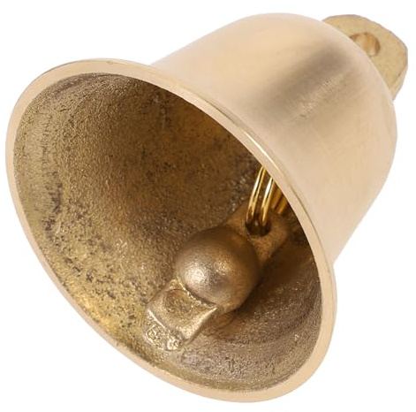 NIYANGLE Vintage Messing Kleiner Glocke für Basteln und Haustür Dekoration | Goldfarbene Anhänger Charme, Antiker Stil, Leicht zum Befestigen und Aufhängen, für Kreative Projekte